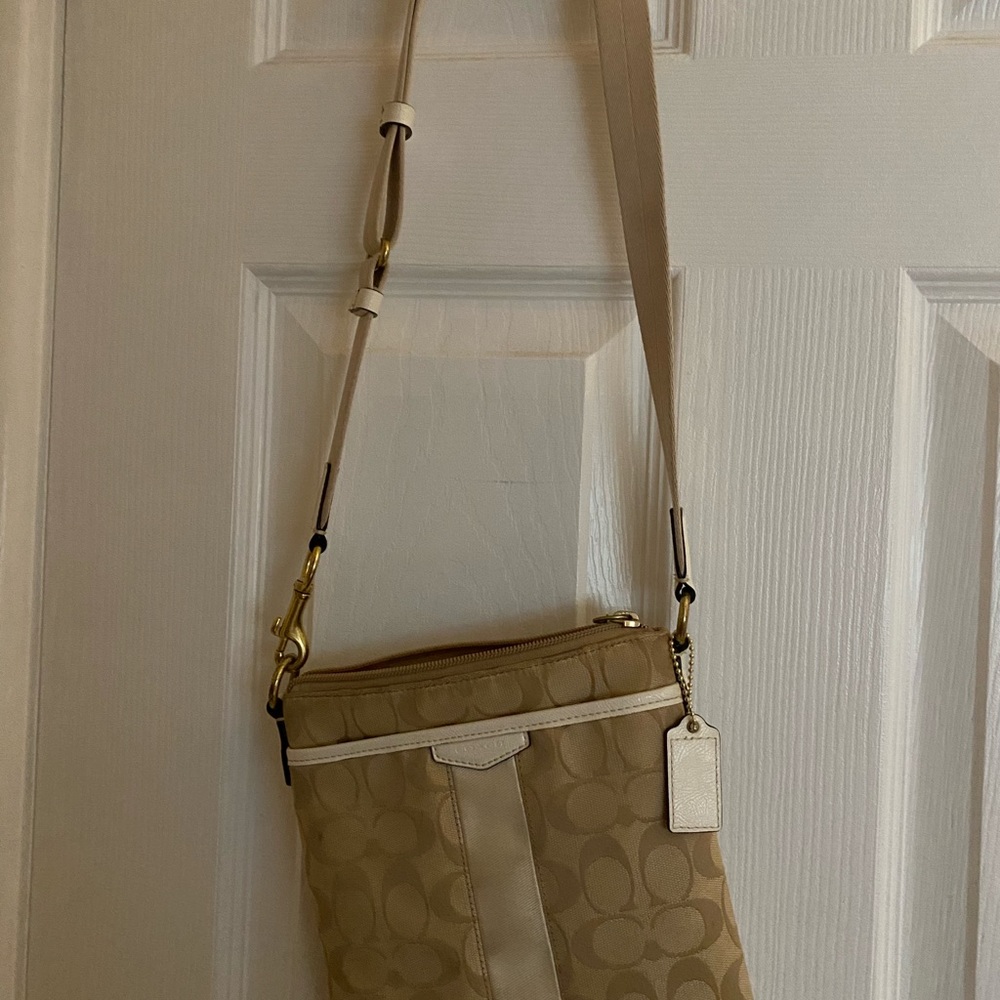 COACH Natural Signature Colorblock Crossbody - Picture 2 of 3